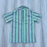Vintage 70s Koko Knits Striped Polyester Pullover / Leisure shirt - Small/Medium