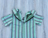 Vintage 70s Koko Knits Striped Polyester Pullover / Leisure shirt - Small/Medium