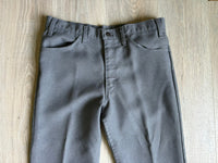 Gray Vintage 80s Levis Gray Tab Polyester Western Dress Jeans / Pants (32-33 waist)