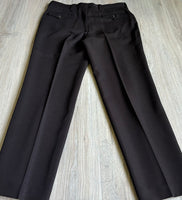 Vintage 80s Chocolate Brown Polyester Western Suit Pants (36 Waist)