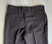 Vintage 80s Chocolate Brown Polyester Western Suit Pants (36 Waist)