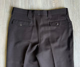 Vintage 80s Chocolate Brown Polyester Western Suit Pants (36 Waist)