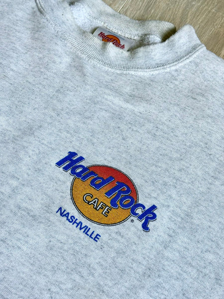 XL - Vintage 90s Hard Rock Nashville Light Gray Sweatshirt