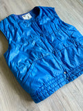 Medium - Vintage 80s Motgomery Ward Blue Puffer Vest - No Collar