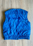 Medium - Vintage 80s Motgomery Ward Blue Puffer Vest - No Collar