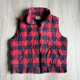 Large - Vintage 90s Repage Red / Blue Buffalo Plaid Vest