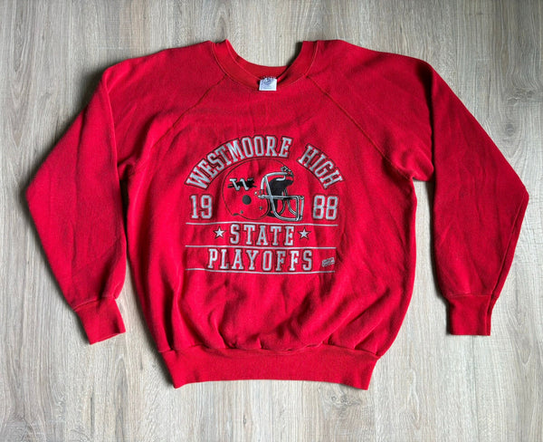 Medium - Vintage 80s West Moore High School (Oklahoma) Football Sweatshirt