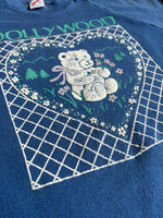 Sm/Med - Vintage 80s Dollywood / Bear Faded Blue Sweatshirt