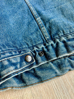 Large - Vintage 70s Silver Spur Western Sherpa Lined Denim Trucker Jacket / Coat