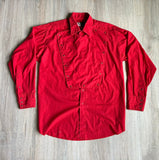 XL- Vintage 80s Panhandle Slim Red Western Bib Front Pearlsnap Shirt