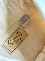 XL- Classic Scully Beige Western Bib Front Button Up Shirt w/Concho Buttons