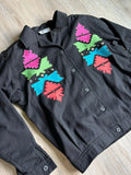 Women's M/L - Vintage 90s Black / Southwestern Western Riding Jacket