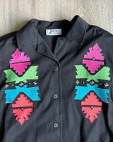 Women's M/L - Vintage 90s Black / Southwestern Western Riding Jacket