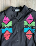 Women's M/L - Vintage 90s Black / Southwestern Western Riding Jacket