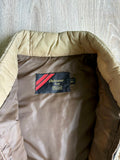 Medium - Vintage 80s Sears Beige/Brown Poly Filled Puffer Vest