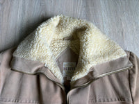 Med/Lrg - Vintage 60s/70s Peters Leather Sherpa Lined Suede Bomber / Flight / Rancher Jacket