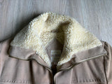 Med/Lrg - Vintage 60s/70s Peters Leather Sherpa Lined Suede Bomber / Flight / Rancher Jacket