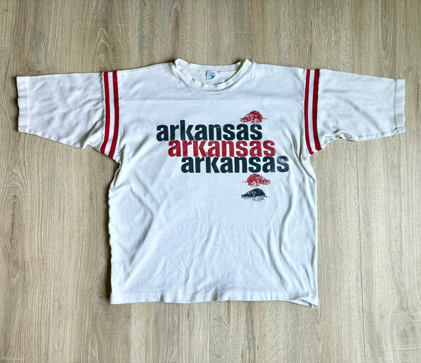 Med - Vintage 80s Arkansas Razorbacks Athletic Jersey / T-Shirt