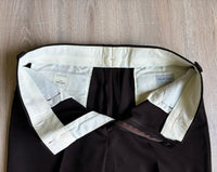 Vintage 80s Chocolate Brown Polyester Western Suit Pants (36 Waist)