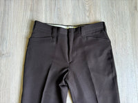Vintage 80s Chocolate Brown Polyester Western Suit Pants (36 Waist)