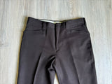 Vintage 80s Chocolate Brown Polyester Western Suit Pants (36 Waist)