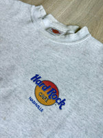 XL - Vintage 90s Hard Rock Nashville Light Gray Sweatshirt