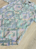 Med - Vintage 80s Dore Abstract / Southelwest Print S/S Button Up Shirt