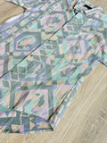 Med - Vintage 80s Dore Abstract / Southelwest Print S/S Button Up Shirt
