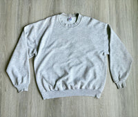 Large - Vintage 80s Jerzees Plain Heather Gray Sweatshirt