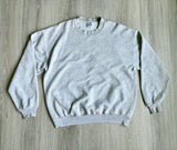 Large - Vintage 80s Jerzees Plain Heather Gray Sweatshirt