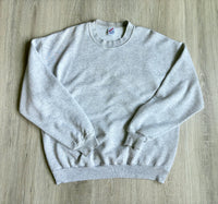 Large - Vintage 80s Jerzees Plain Heather Gray Sweatshirt