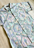 Med - Vintage 80s Dore Abstract / Southelwest Print S/S Button Up Shirt