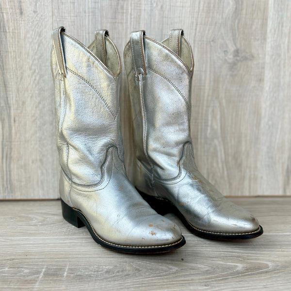 Womens 6 Wrangler Silver Roper Cowboy Boots