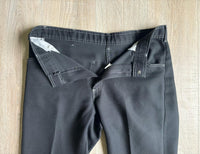 Vintage 70s Black Polyester Western Pants w/ White Stitching (34-35 Waist)