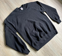 Medium - Vintage 90s Faded Black Blank Jerzees Athletic Sweatshirt