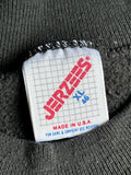 Medium - Vintage 90s Faded Black Blank Jerzees Athletic Sweatshirt