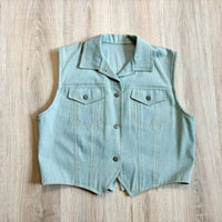 Vintage 70s Western Denim Vest (Unisex M/L)