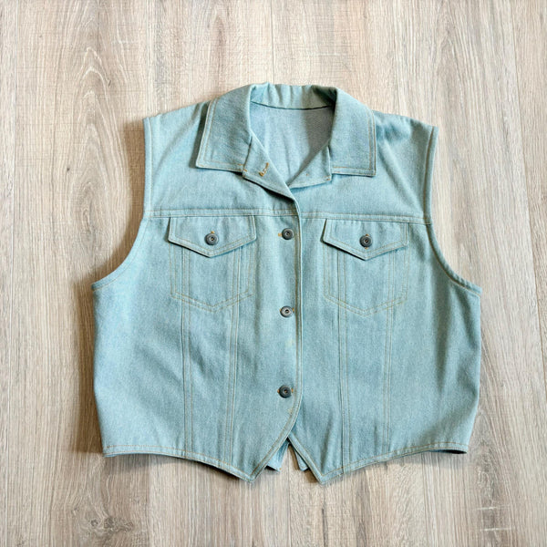Vintage 70s Western Denim Vest (Unisex M/L)