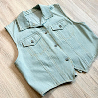 Vintage 70s Western Denim Vest (Unisex M/L)