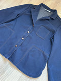 Vintage 70s/80s Polyester Denim Print Leisure Suit / Disco Jacket (Womens Med/Lrg)