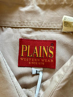 XL - Vintage 90s ELY Plains Pearlsnap Western Shirt Brown w/Embroidered Southwest / Aztec Design