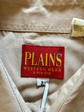 XL - Vintage 90s ELY Plains Pearlsnap Western Shirt Brown w/Embroidered Southwest / Aztec Design