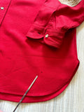 Large - Vintage 60s Pendleton Solid Red Wool Button Up Elbow Patch Trail Shirt