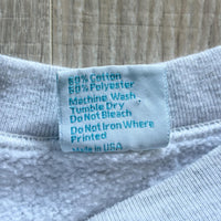 Medium - Vintage 90s Eat Sleep Fish Gray Sweatshirt