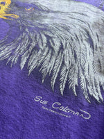Med/Leg - Vintage 90s Purple Bald Eagle / Alaska Fringed T-Shirt