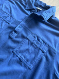 Large - Vintage 80s Casual Joe Ribbed Short Sleeve 1/4 Button Up Polo / Leisure Shirt