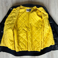 Vintage 80s Cibola High School Black Satin Windbreaker/ Bomber Jacket (Men's Large)