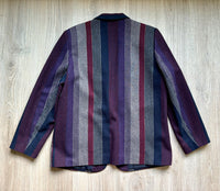 Vintage 80s Inner Visions Purple/Gray/Navy Striped Blazer (Womens M/L)