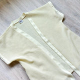 Women's M - Vintage 70s Montgomery Ward Pastel Yellow Waffle Shawl / Swimsuit Cover Up