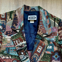 Vintage 90s Hamilton Route 66 / Travel Tapestry Blazer (Women's Medium)